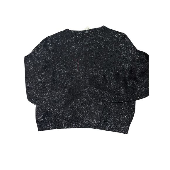Children’s place M 7/8 black silver cardigan sweater nwt perfect holidays - Picture 5 of 6